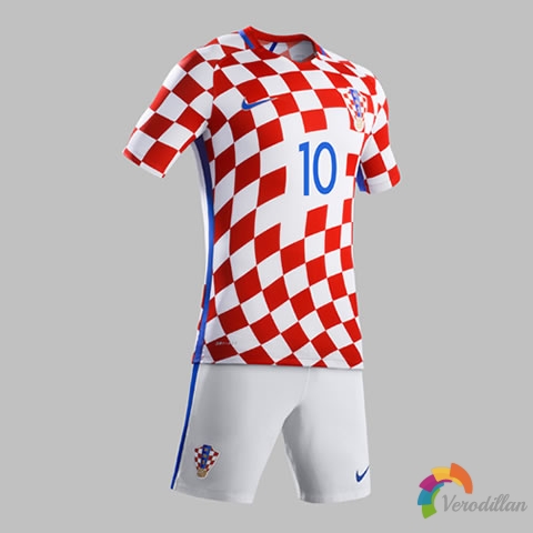 全新格纹图案:克罗地亚国家队2016欧洲杯主客场球衣图1