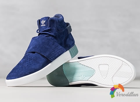 adidas Tubular Invader Strap Deep Blue,轻盈与质感兼